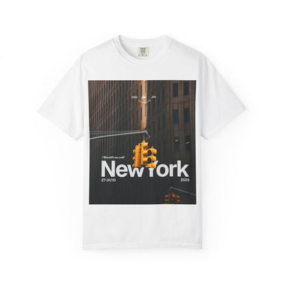 New York City Traffic Light Photo T‑Shirt — Urban Streetwear Tee