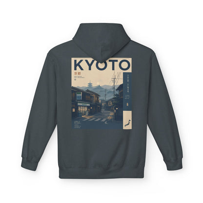 Kyoto Vintage Travel Hoodie — Retro Japan Street Scene Sweatshirt