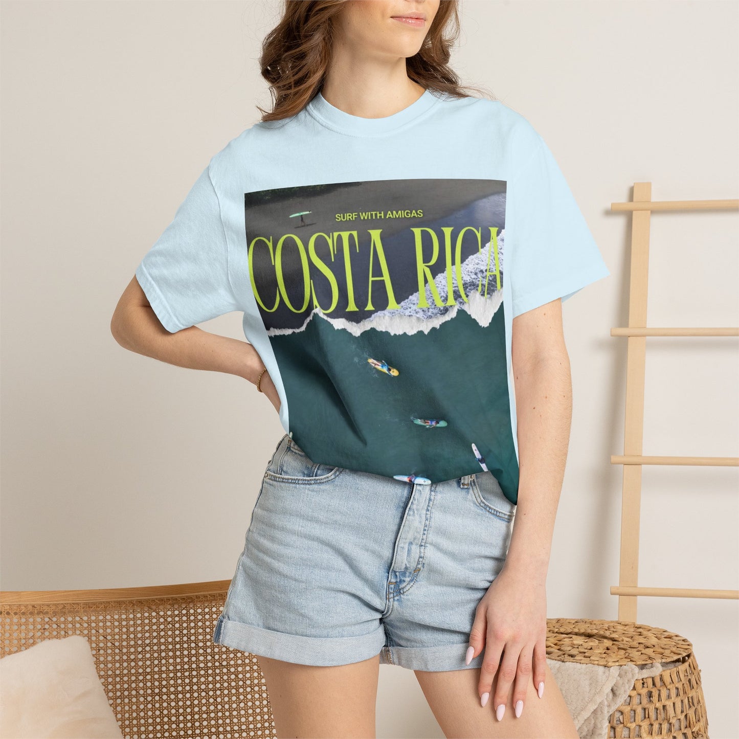 Costa Rica Surf T-Shirt — Aerial Wave & Surfers Graphic Tee