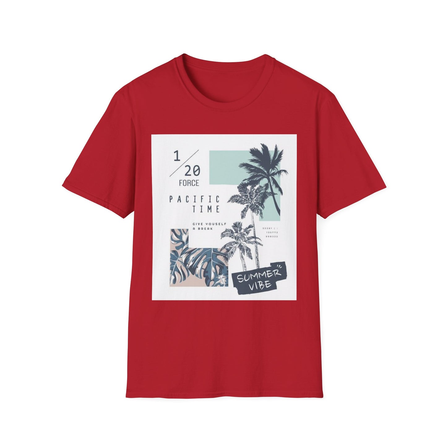 Summer Vibe Unisex Softstyle T-Shirt - Pacific Time Graphic Tee