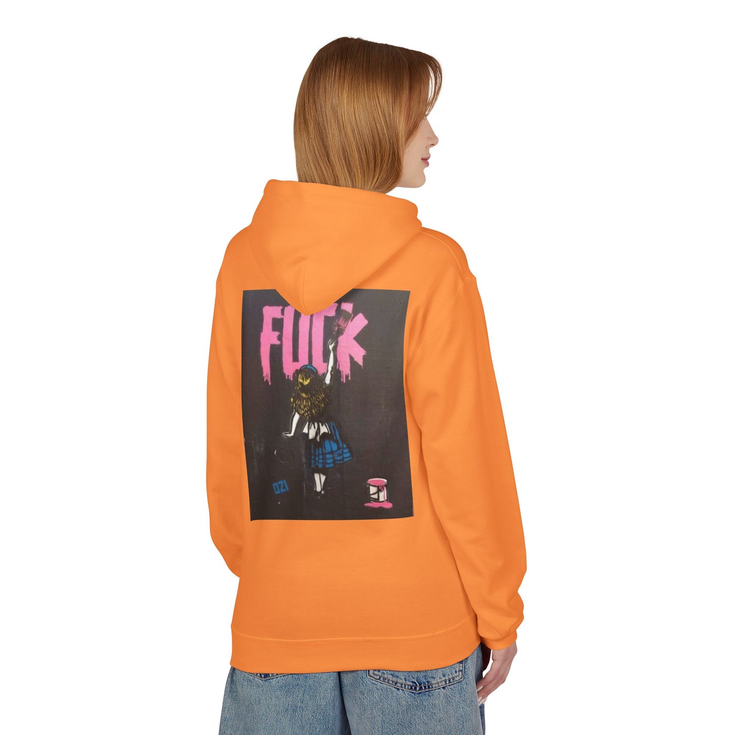 Street Art Inspired Unisex Fleece Hoodie - Bold Design for Creative Souls