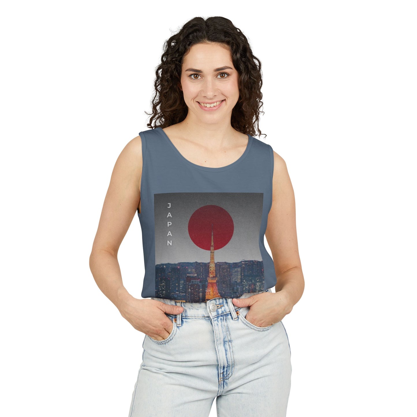 Tokyo Vintage Poster Tank — Japan Cityscape Graphic Tank Top