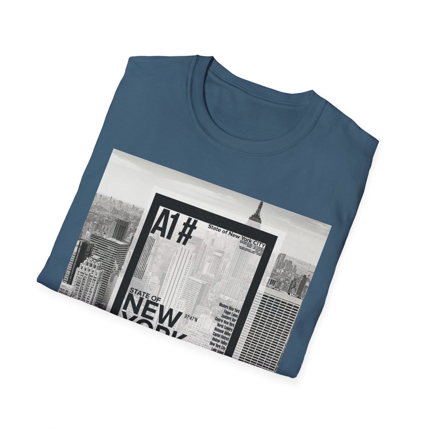 NYC Graphic Unisex Softstyle T-Shirt | Casual Wear, Street Style, Unique Gift, Travel Souvenir, City Life