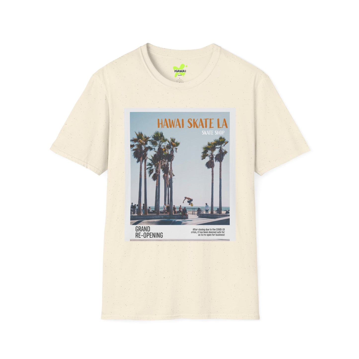Hawaii Skate LA Unisex Softstyle T-Shirt – Grand Re-Opening Retro Vibe
