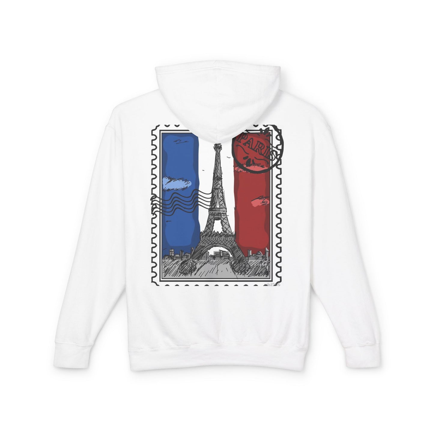 Paris Postcard Lightweight Hoodie for Travelers