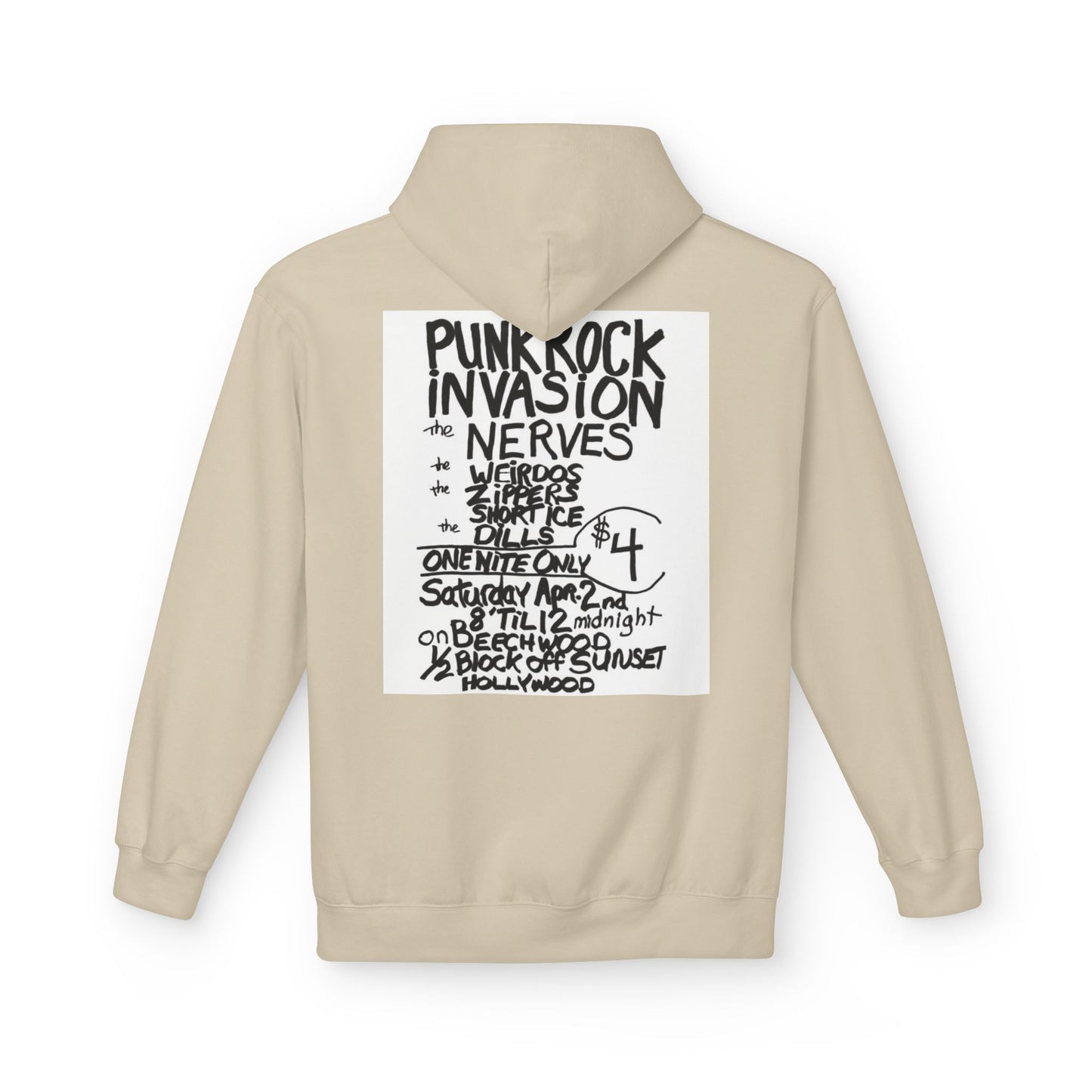 Unisex Punk Rock Fleece Hoodie - Softstyle, Cozy, Perfect for Concerts