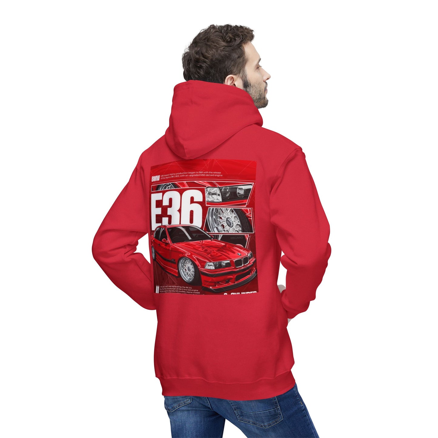 BMW E36 Unisex Hoodie, Car Lovers Gift, Automotive Sweatshirt, Made in USA Apparel, Cool Streetwear Design, Perfect for Car Shows