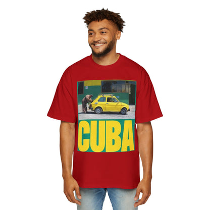 Cuba Vintage Photo Tee — Retro Yellow Car Graphic T-Shirt