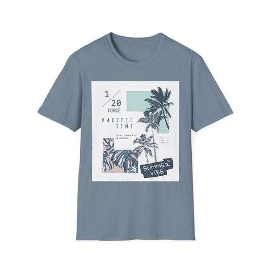 Summer Vibe Unisex Softstyle T-Shirt - Pacific Time Graphic Tee