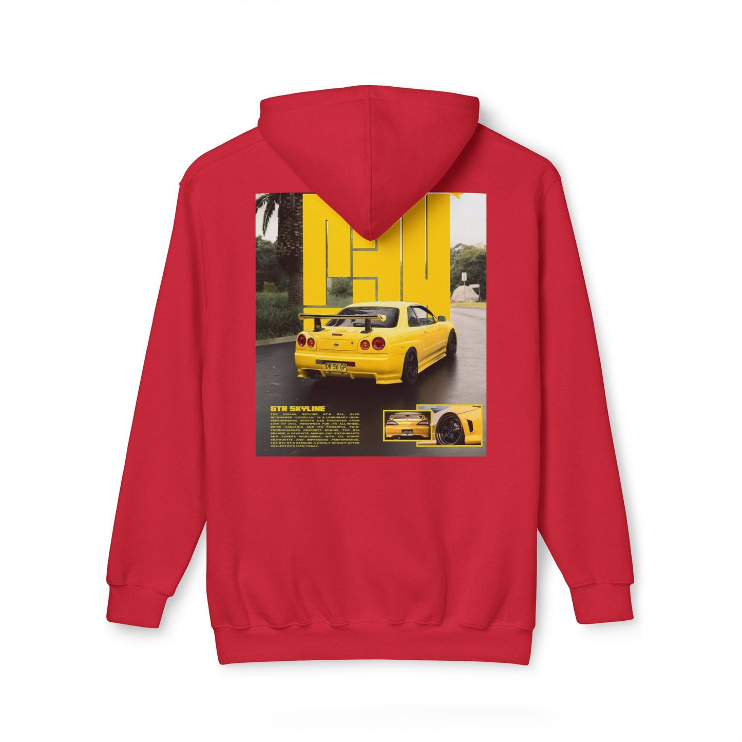 Unisex Hooded Sweatshirt - Retro Car Graphic - Made in the USA