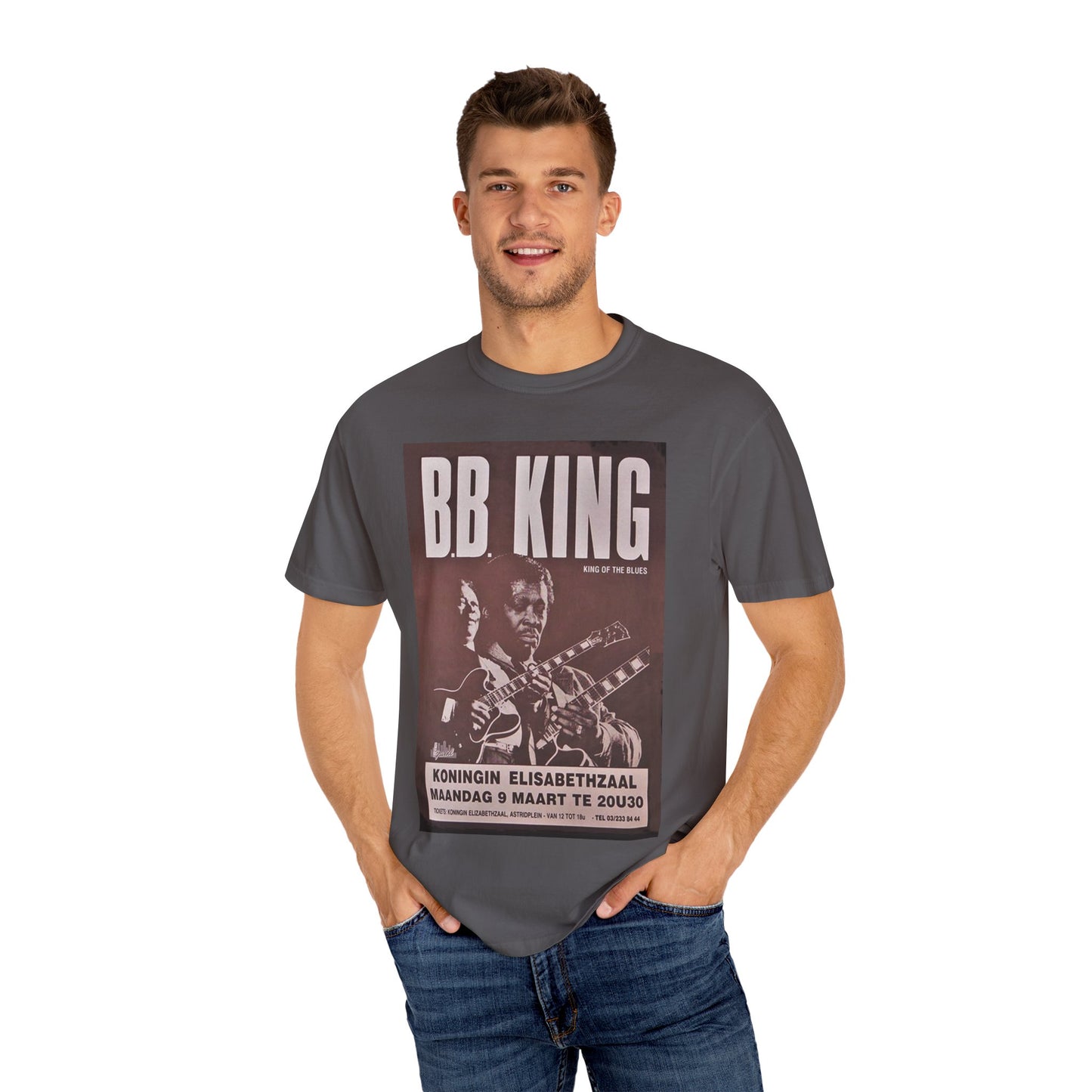 BB King Tribute Unisex Garment-Dyed T-Shirt - King of the Blues Graphic Tee