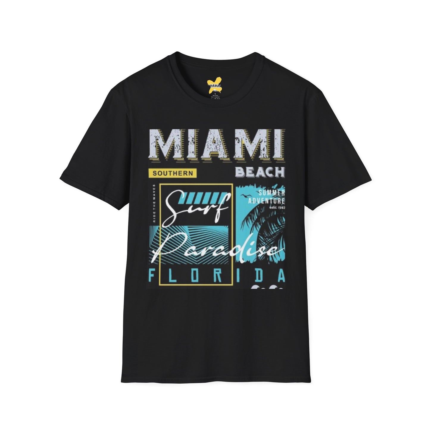 Miami Beach Surf Adventure Unisex Softstyle T-Shirt