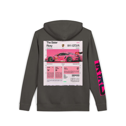 Pigment-Dyed Hoodie — Retro Racing Car Graphic ("911 GT3R")
