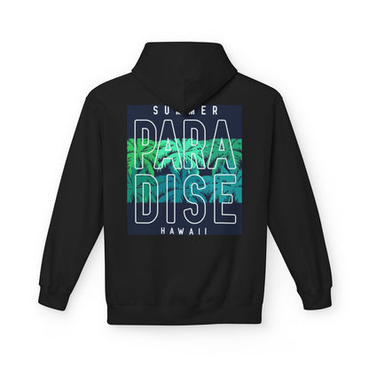 Summer Paradise Fleece Hoodie, Relaxed Beachwear, Hawaii Gift, Unisex Sweatshirt, Vacation Attire, Casual Outfit