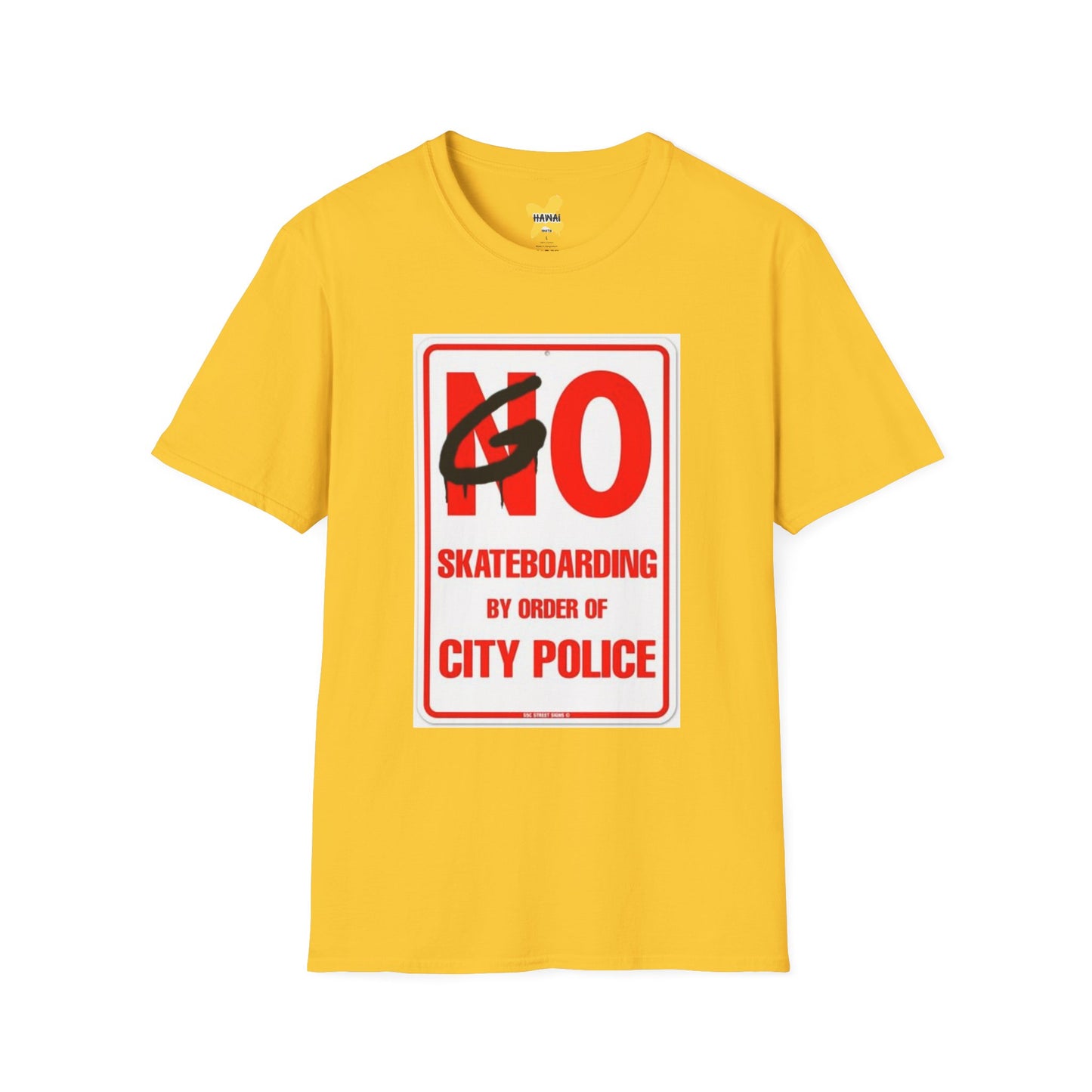 No Skateboarding Funny Unisex T-Shirt - City Police Sign Design