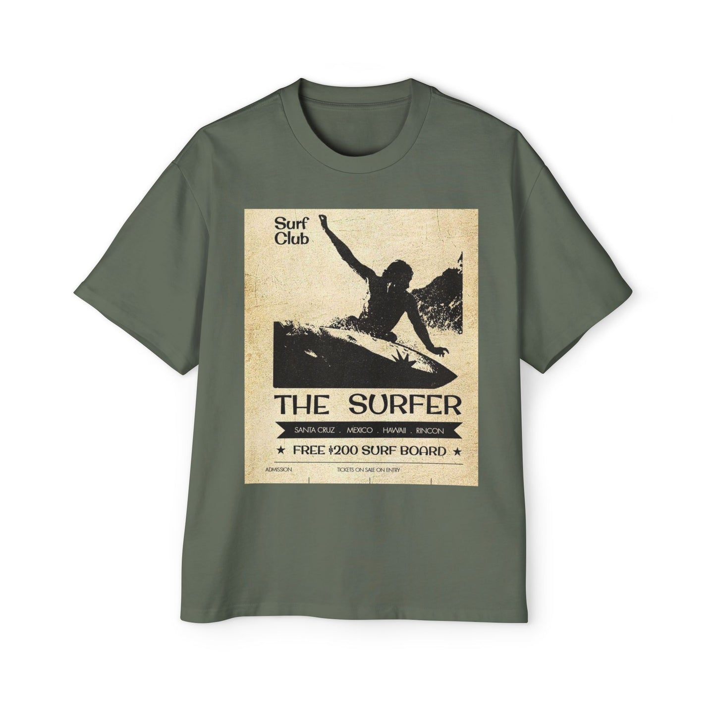 The Surfer Vintage Surf Club Tee — Men's Oversized Surf Graphic T-Shirt