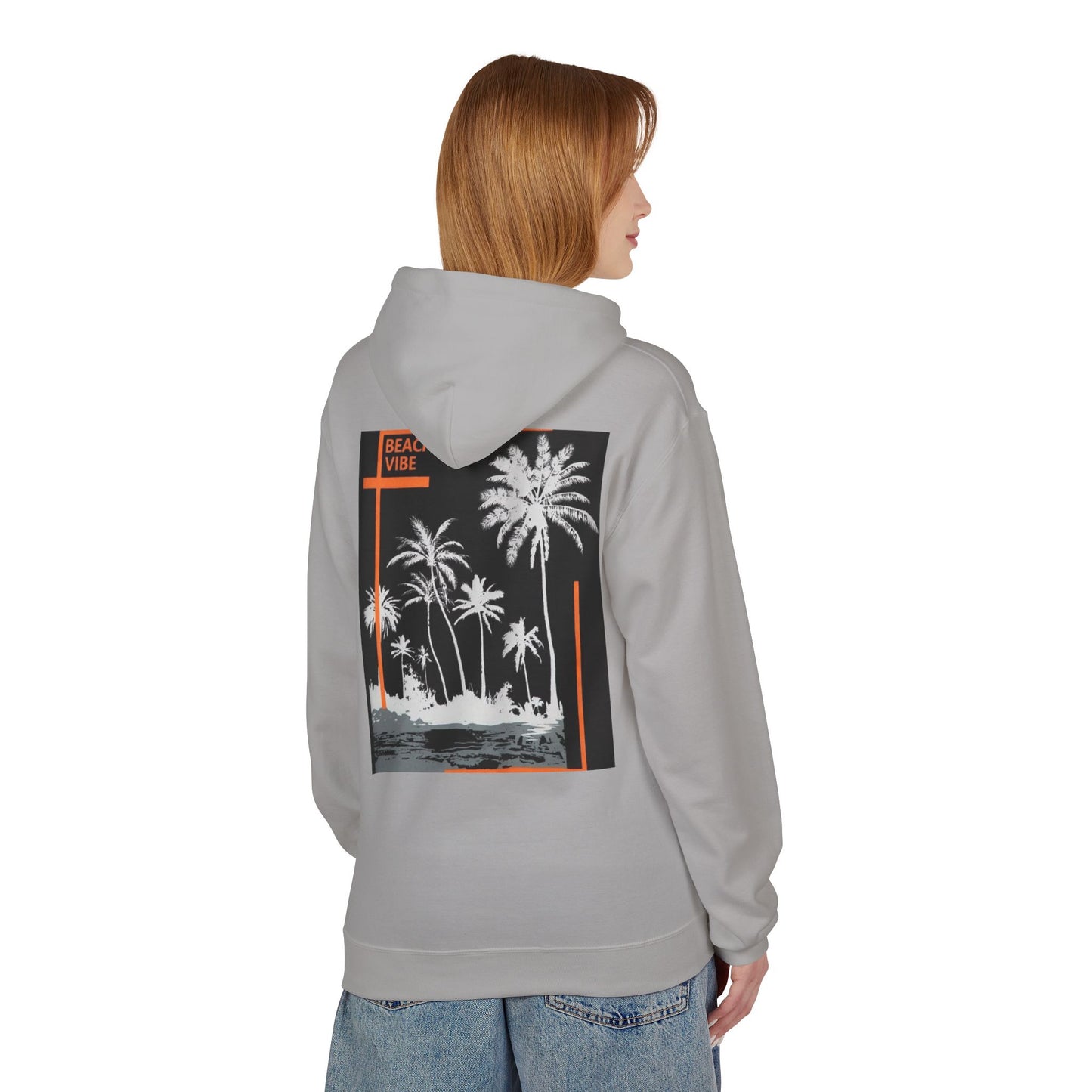 Beach Vibe Unisex Fleece Hoodie, Summer Fashion, Casual Wear, Gift for Her/Him, Cozy Lifestyle, Chill Out Apparel