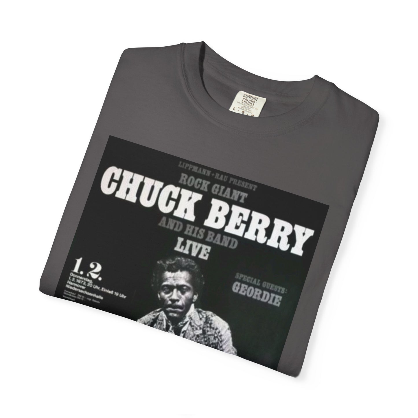 Retro Chuck Berry Live T-Shirt - Unisex Garment-Dyed Tee