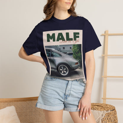 Vintage Porsche Photo Tee — "MALF Live to Ride" Graphic T-Shirt