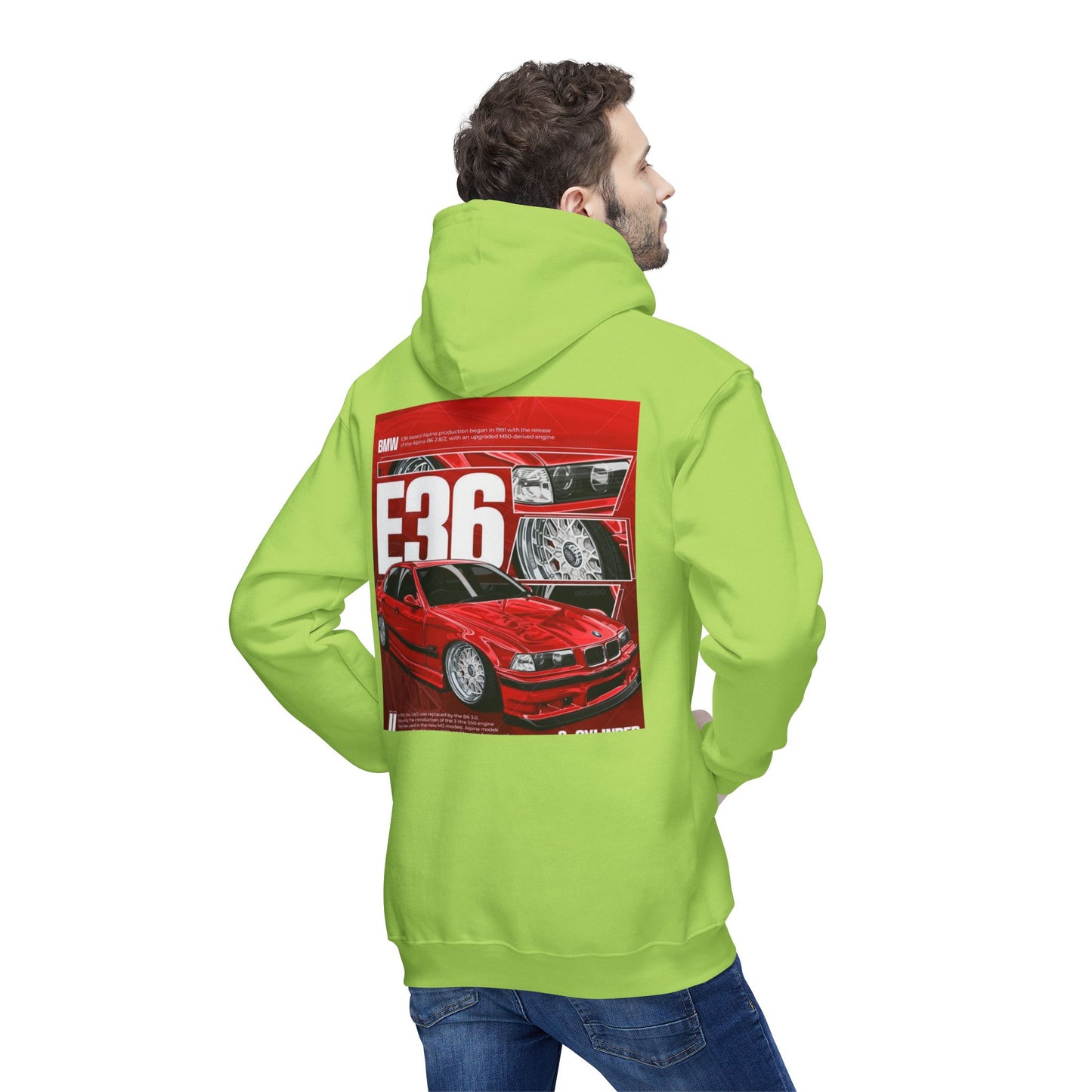 BMW E36 Unisex Hoodie, Car Lovers Gift, Automotive Sweatshirt, Made in USA Apparel, Cool Streetwear Design, Perfect for Car Shows