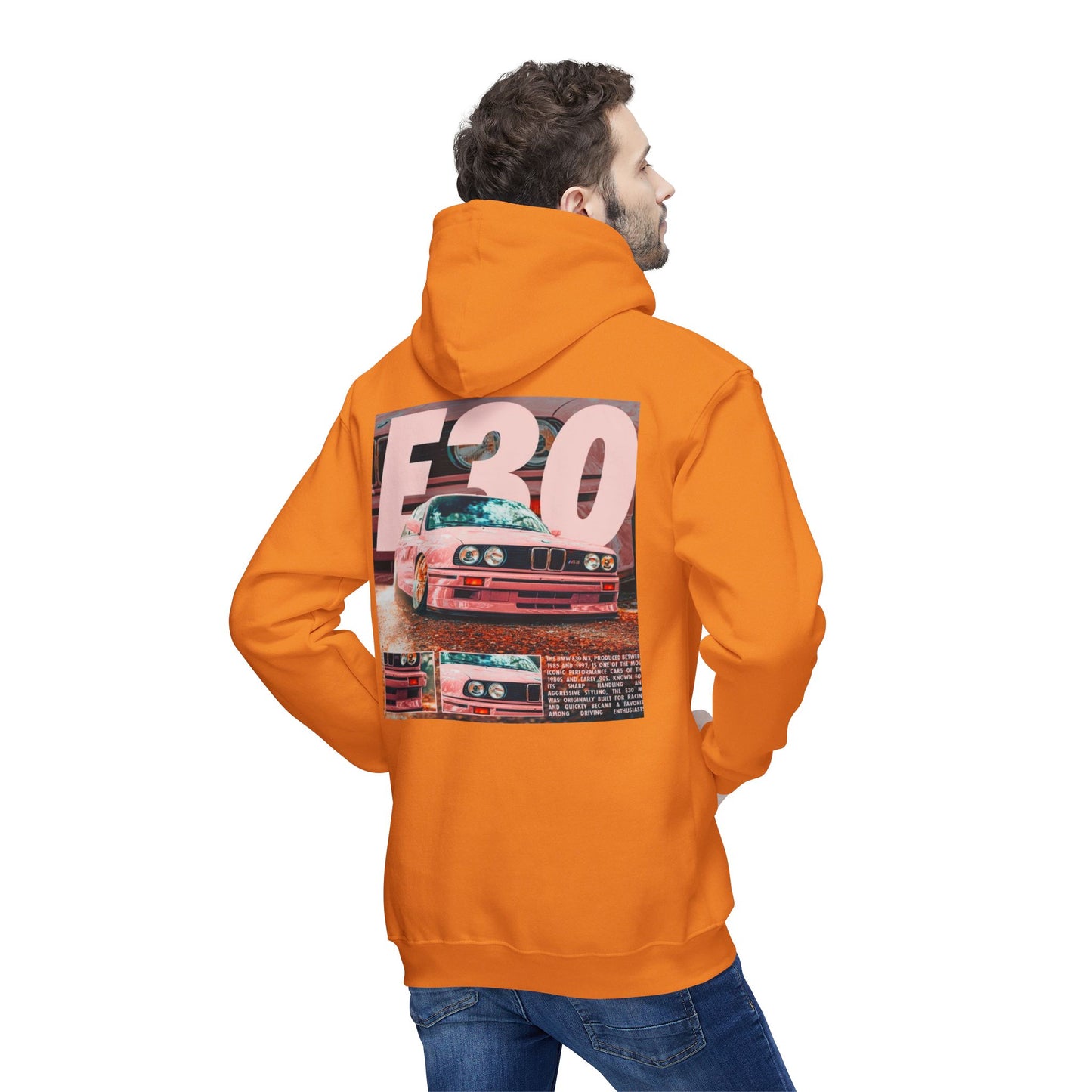 Vintage Car Graphic Unisex Hoodie - Retro BMW E30 Design