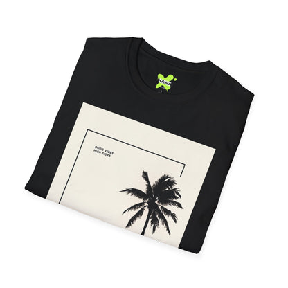 Unisex Softstyle T-Shirt - 'Good Vibes' Palm Tree Design for Casual Wear
