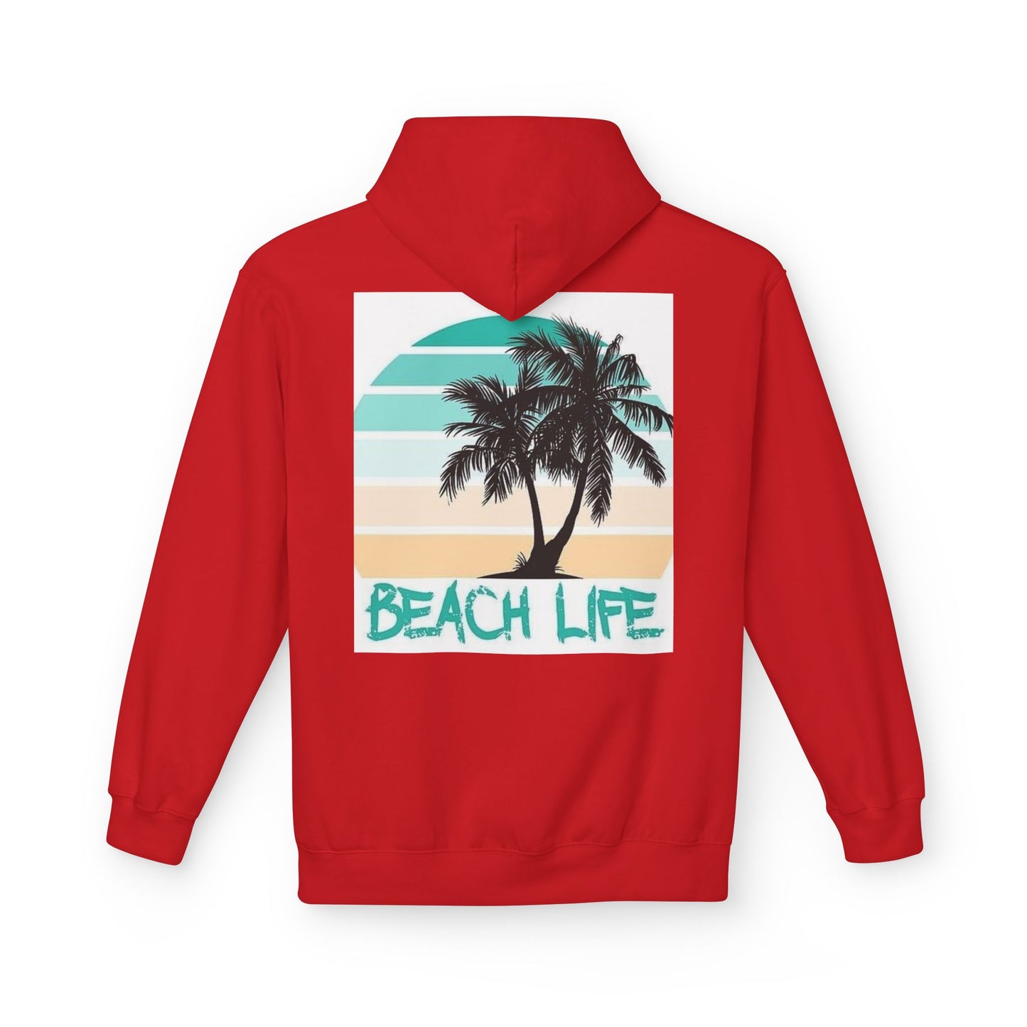 Beach Life Fleece Hoodie – Unisex Midweight Comfort for Summer Vibes