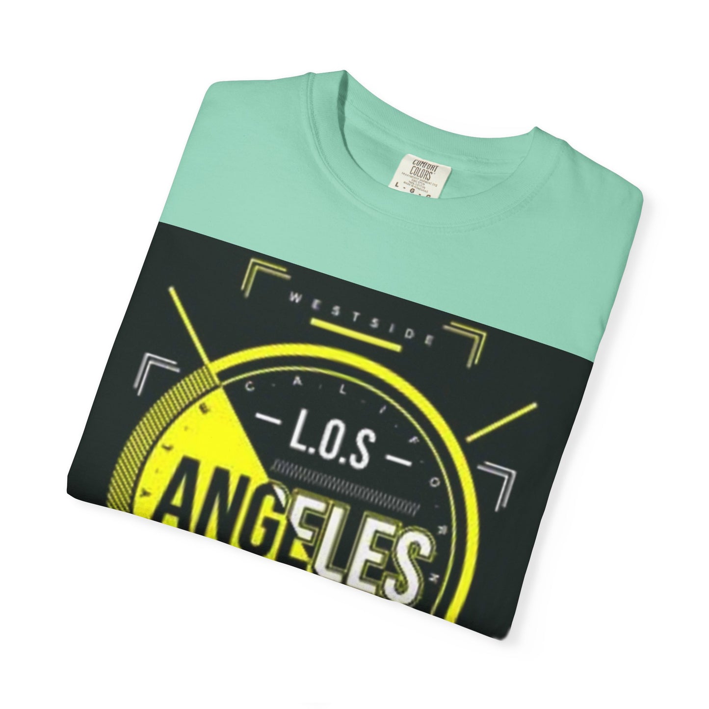 Unisex Garment-Dyed T-Shirt with Automotive Wheel Design