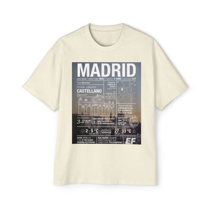 Madrid Graphic Tee — Vintage City Weather Poster T‑Shirt