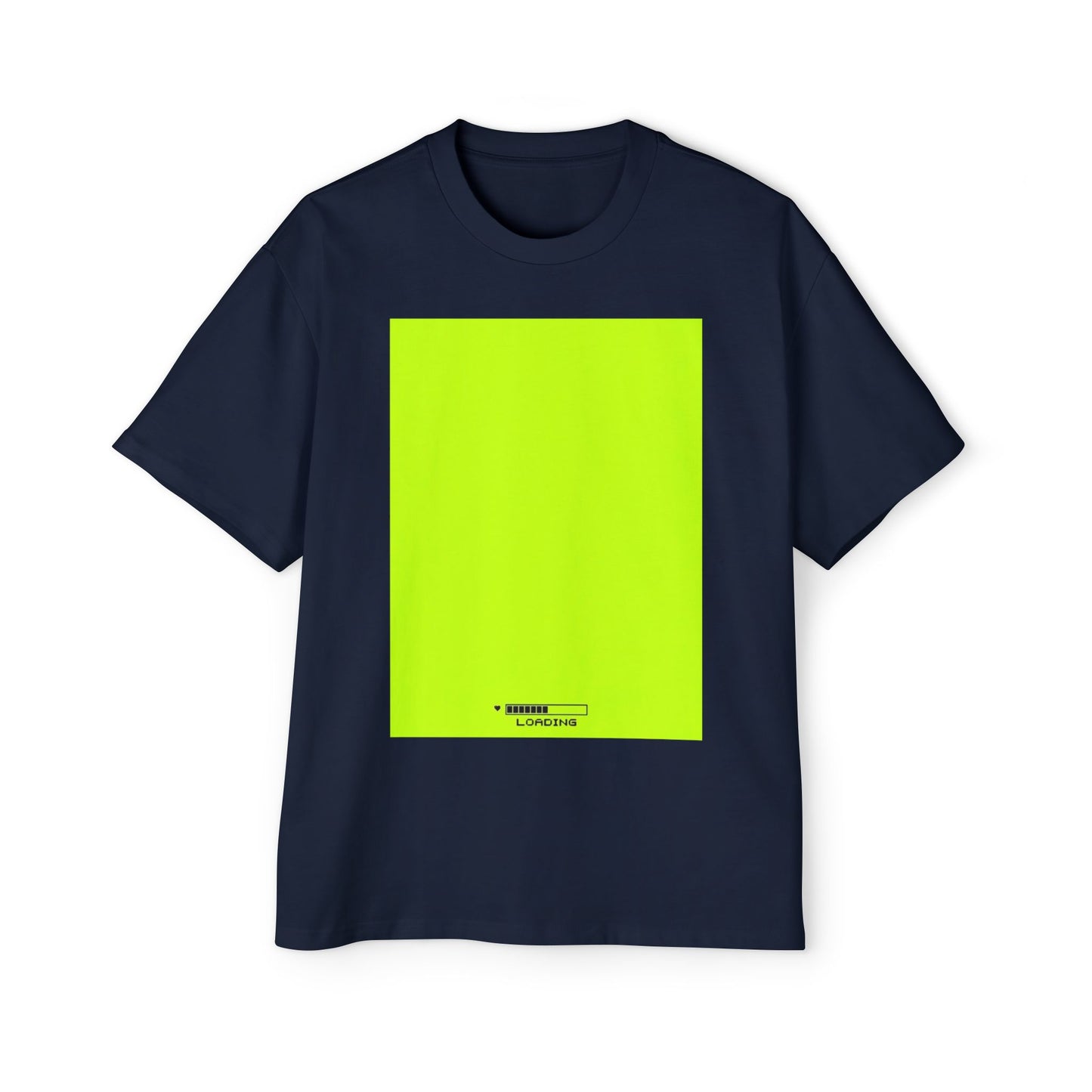 Oversized Tee — Neon Green Minimal Graphic "SUMMER LOVEDAY"