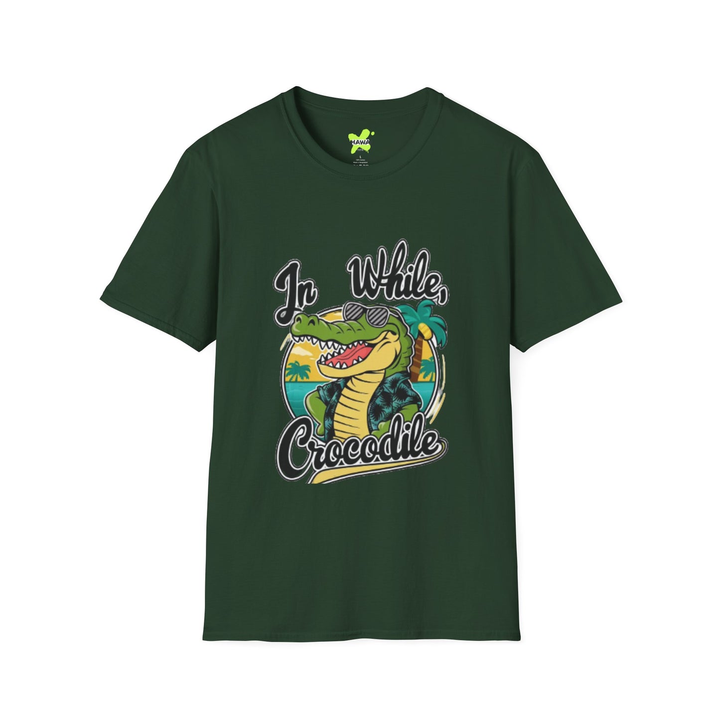 In Wild Crocodile Unisex Softstyle T-Shirt - Fun Graphic Tee for Animal Lovers