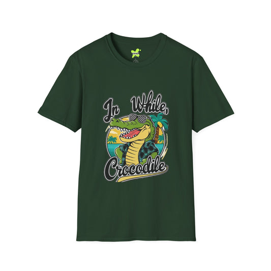 In Wild Crocodile Unisex Softstyle T-Shirt - Fun Graphic Tee for Animal Lovers