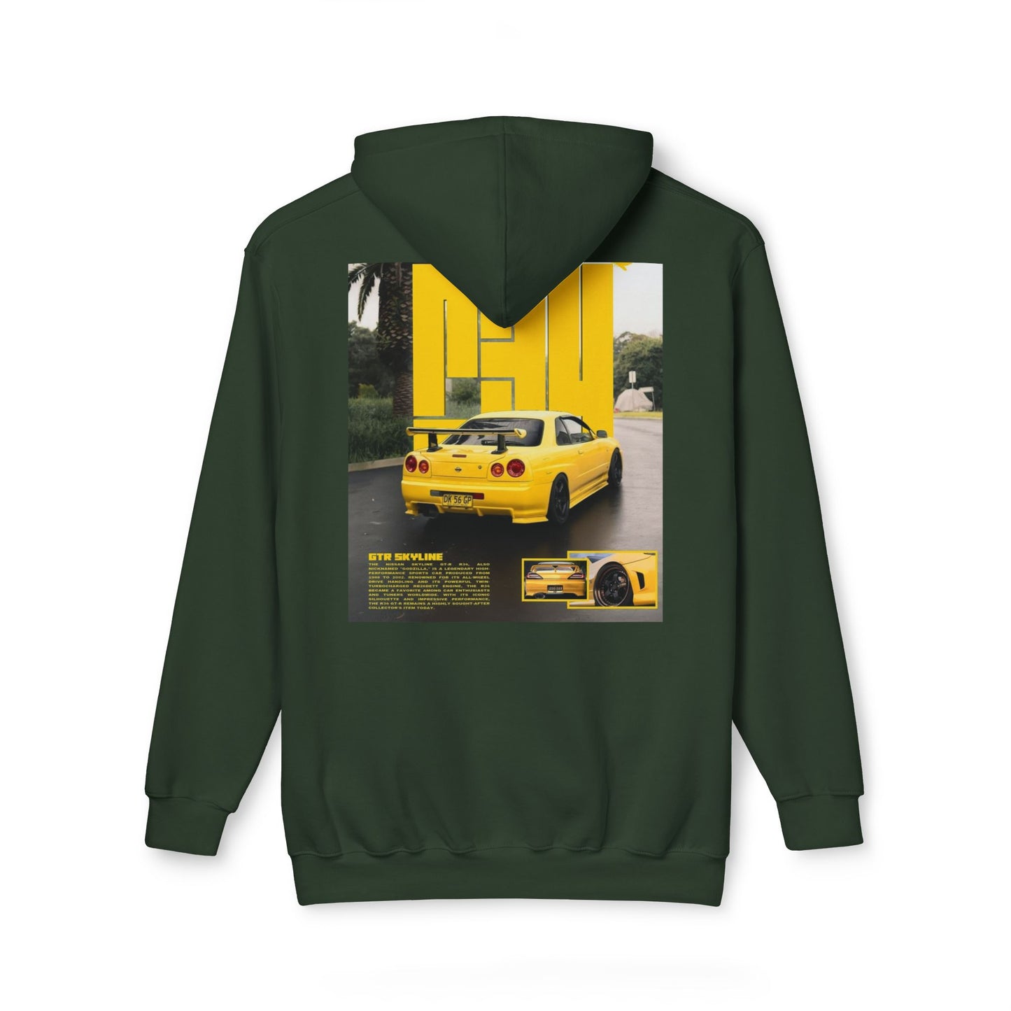 Unisex Hooded Sweatshirt - Retro Car Graphic - Made in the USA