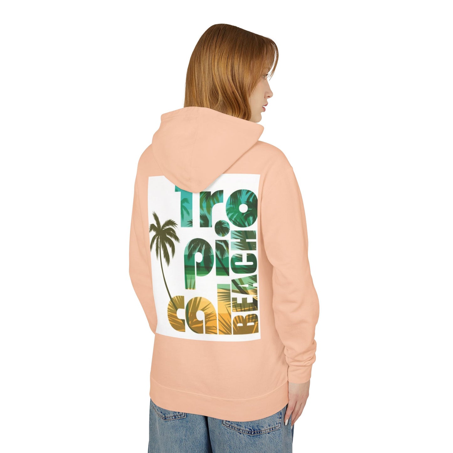 Tropical Beach Vibes Lightweight Unisex Hoodie