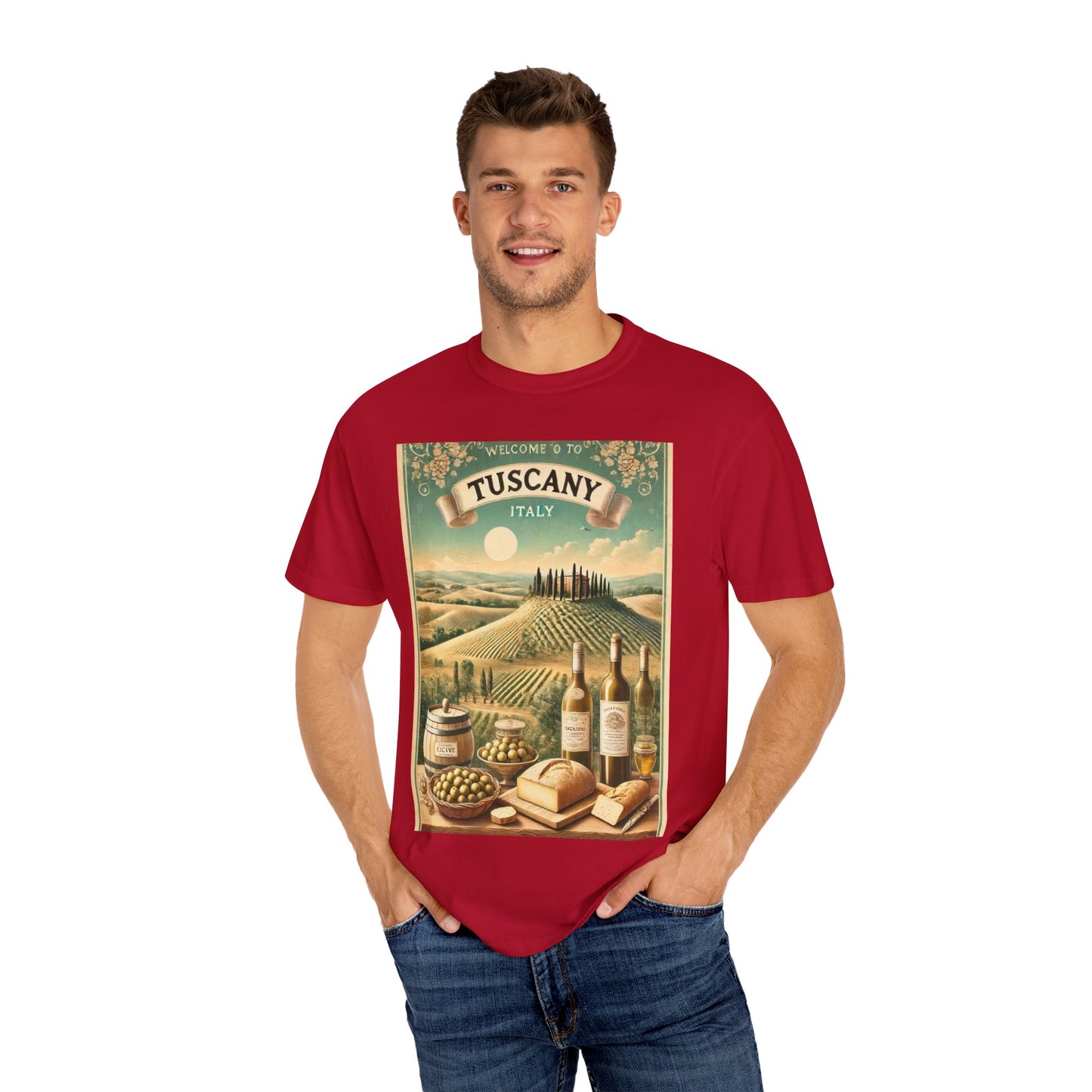 Vintage Tuscany Scene Unisex T-Shirt