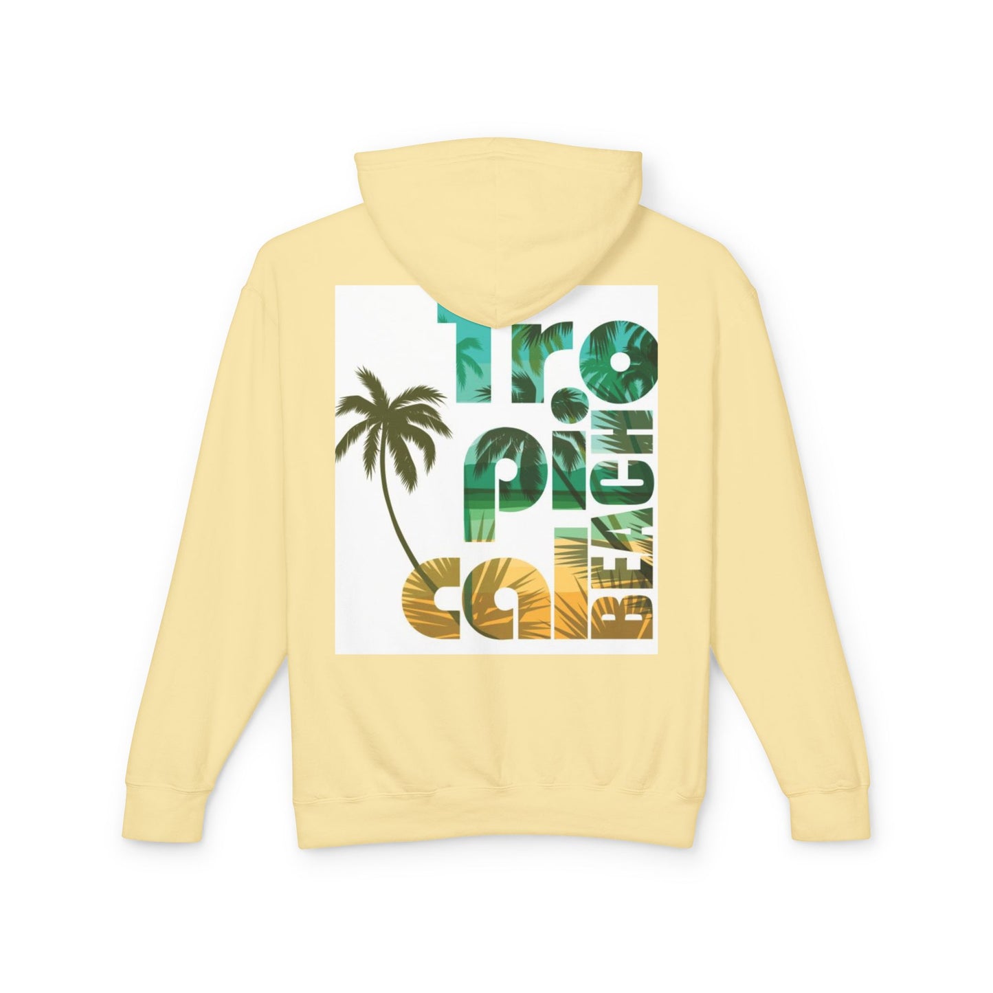 Tropical Beach Vibes Lightweight Unisex Hoodie