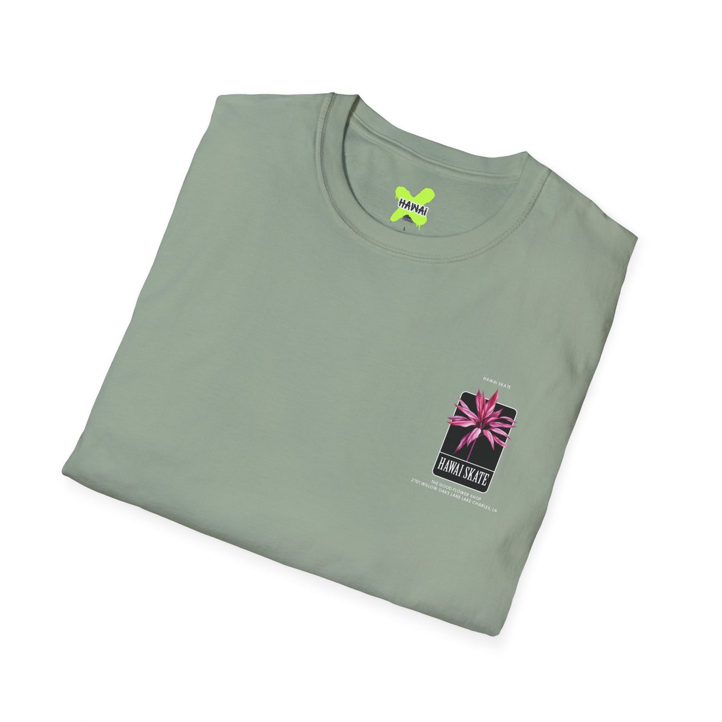 Hawaii Skate Floral Unisex T-Shirt - Relaxed Fit Graphic Tee