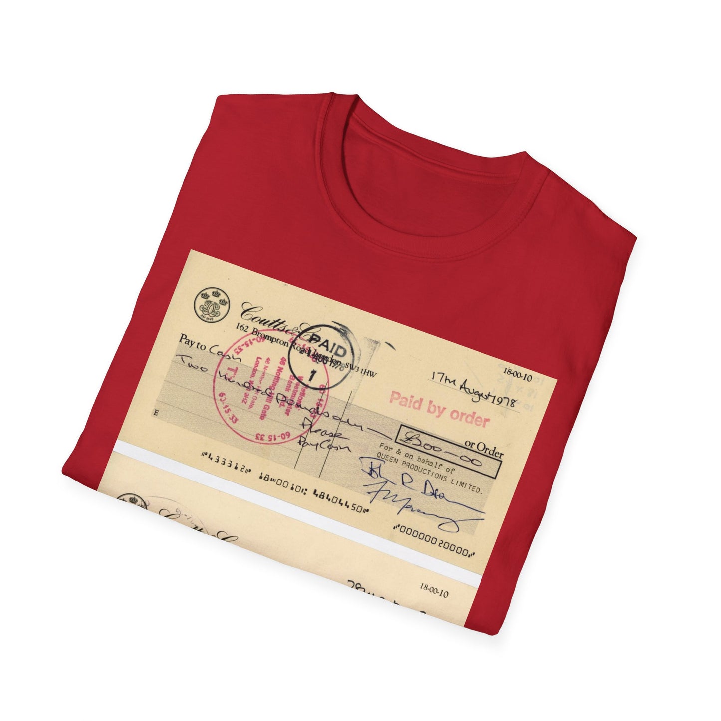 Vintage Document Unisex Softstyle T-Shirt - Paid Graphic Tee