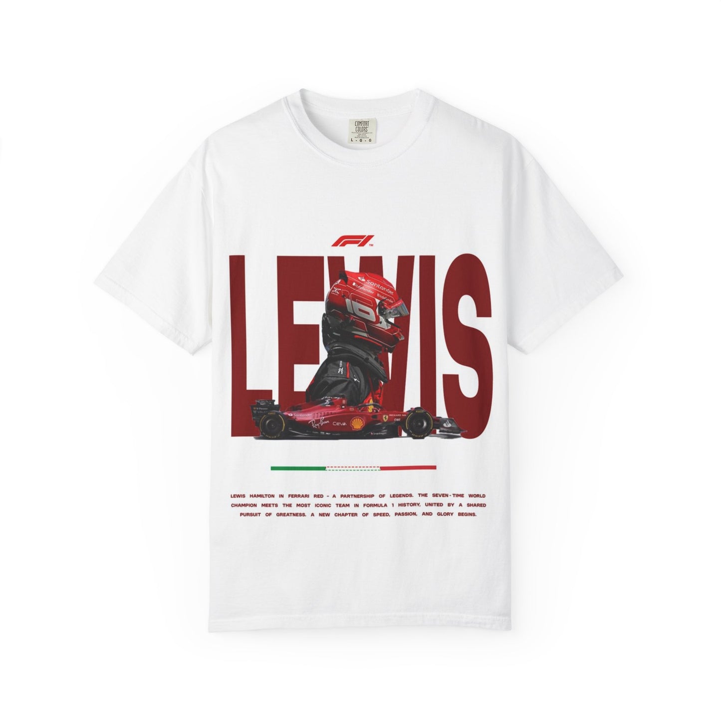 Lewis Hamilton F1 Unisex Garment-Dyed T-Shirt - Perfect for Racing Fans