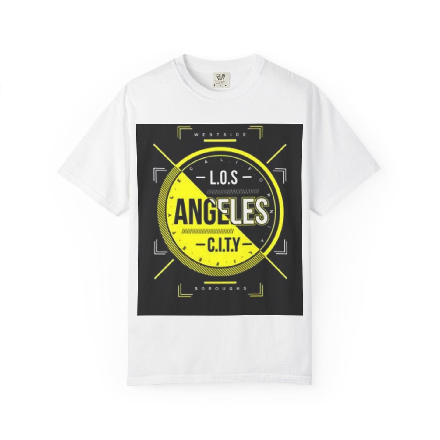 Unisex Garment-Dyed T-Shirt with Automotive Wheel Design