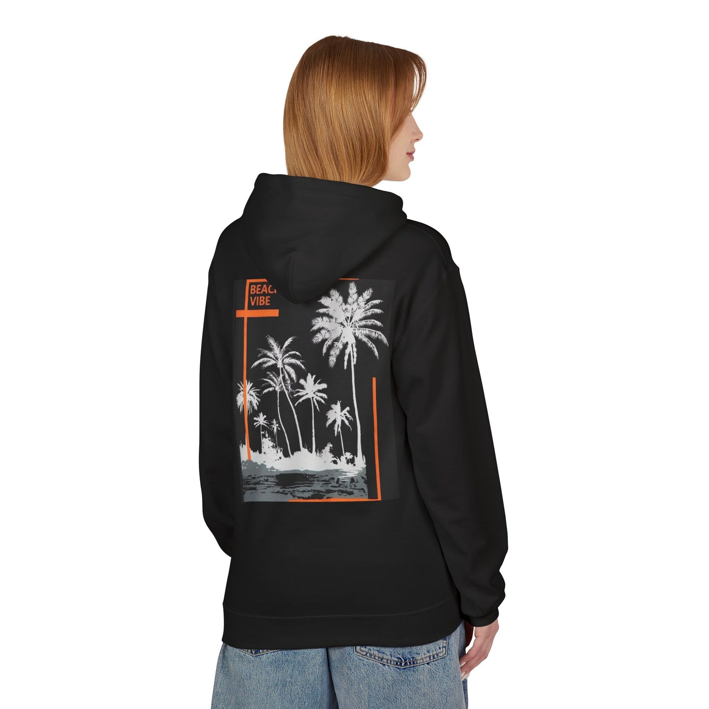Beach Vibe Unisex Fleece Hoodie, Summer Fashion, Casual Wear, Gift for Her/Him, Cozy Lifestyle, Chill Out Apparel