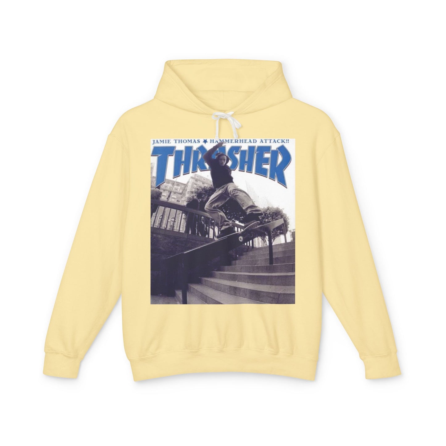 Skateboarder Graphic Hoodie, Unisex Sweatshirt, Thrasher Inspired Apparel, Casual Wear, Gift for Skaters