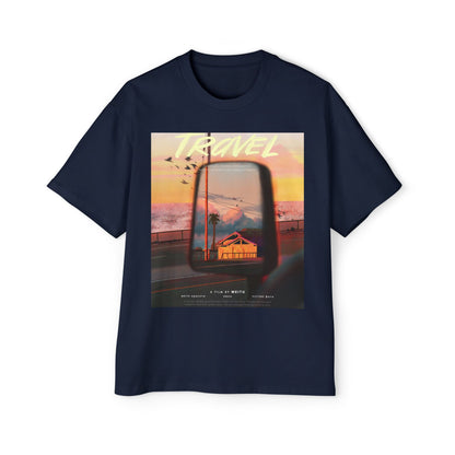Travel Sunset Tee — Retro Roadside Mirror Graphic T-Shirt
