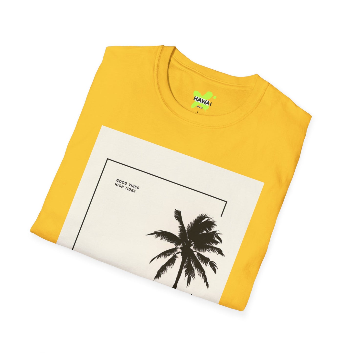 Unisex Softstyle T-Shirt - 'Good Vibes' Palm Tree Design for Casual Wear