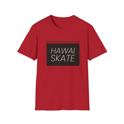 Hawaiian Skate Inspired T-Shirt, Casual Summer Wear, Skateboarder Gift, Beach Day, Graphic Tee, Cool Streetwear