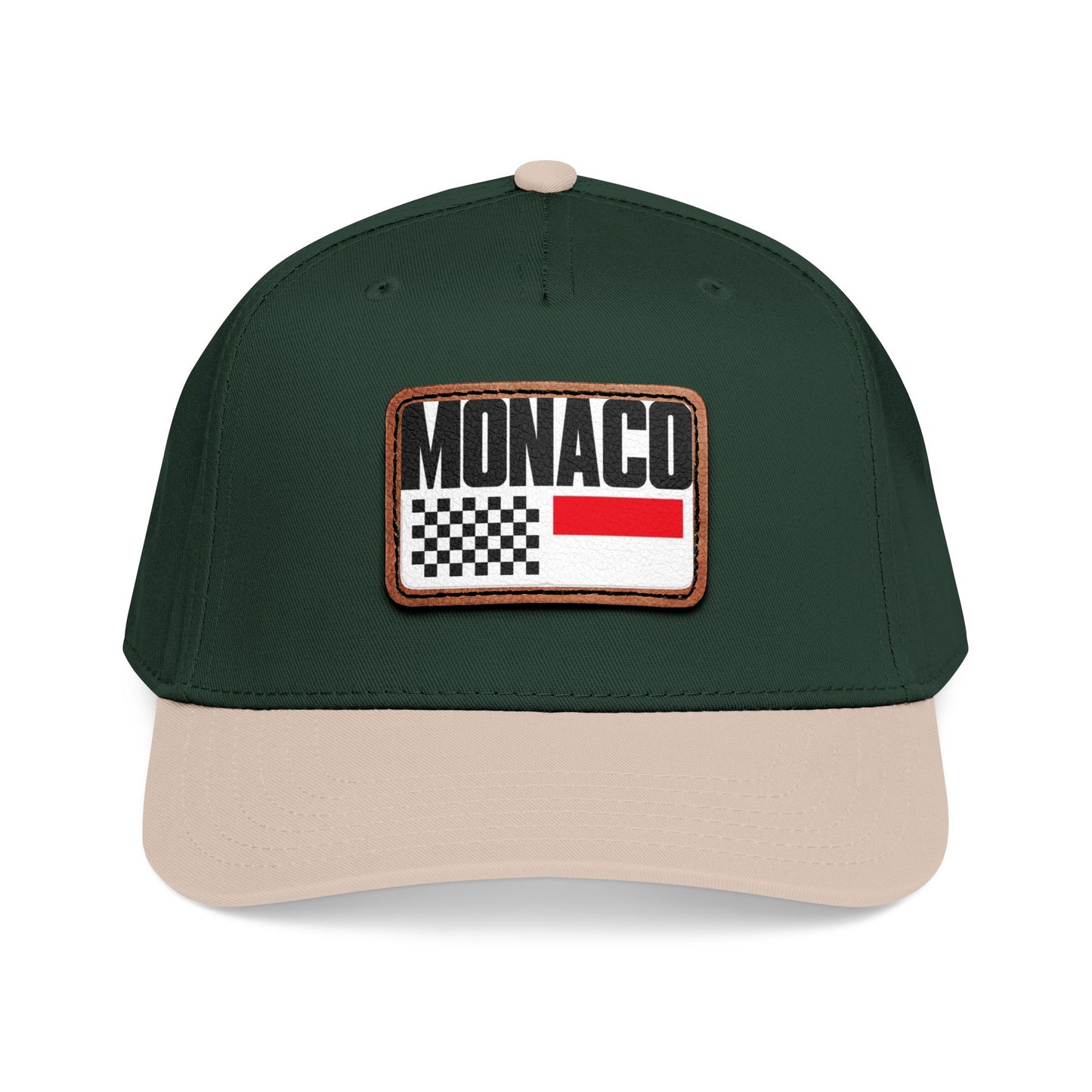Monaco Leather Patch Baseball Cap – Vintage Racing Flag Hat
