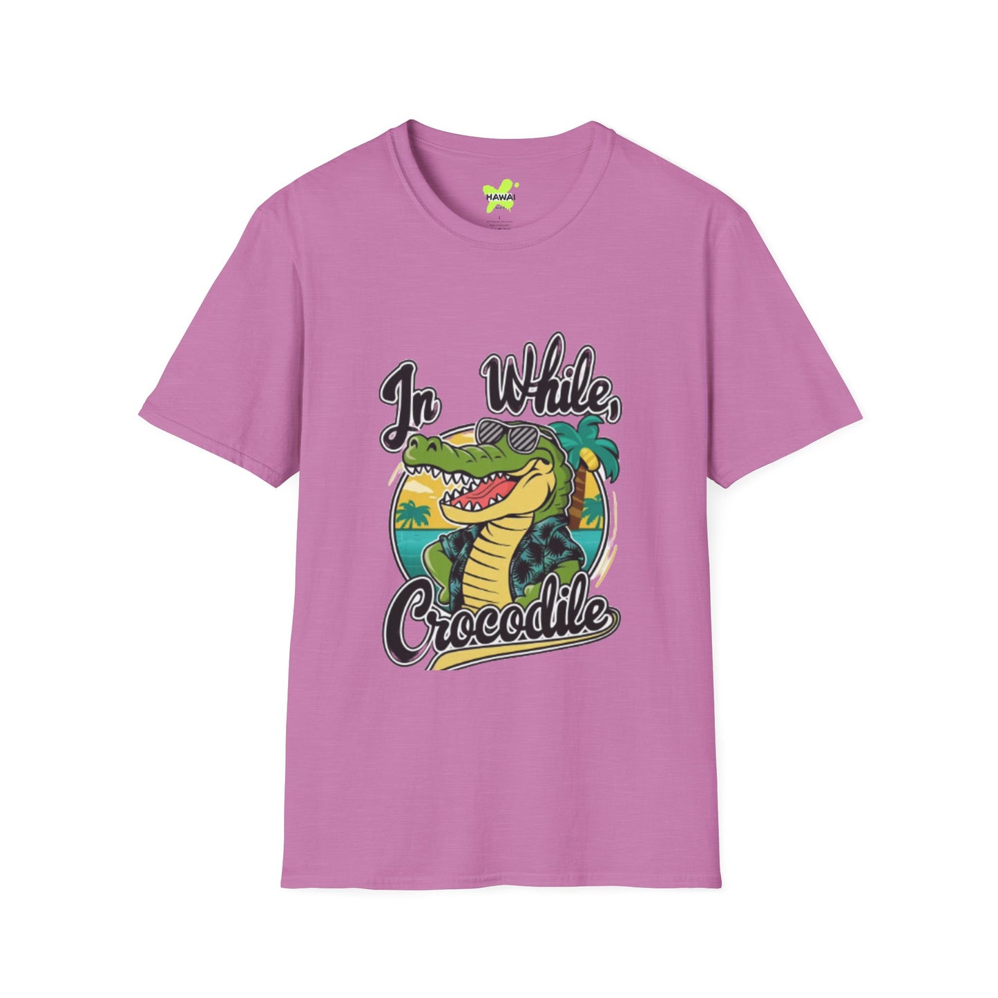 In Wild Crocodile Unisex Softstyle T-Shirt - Fun Graphic Tee for Animal Lovers