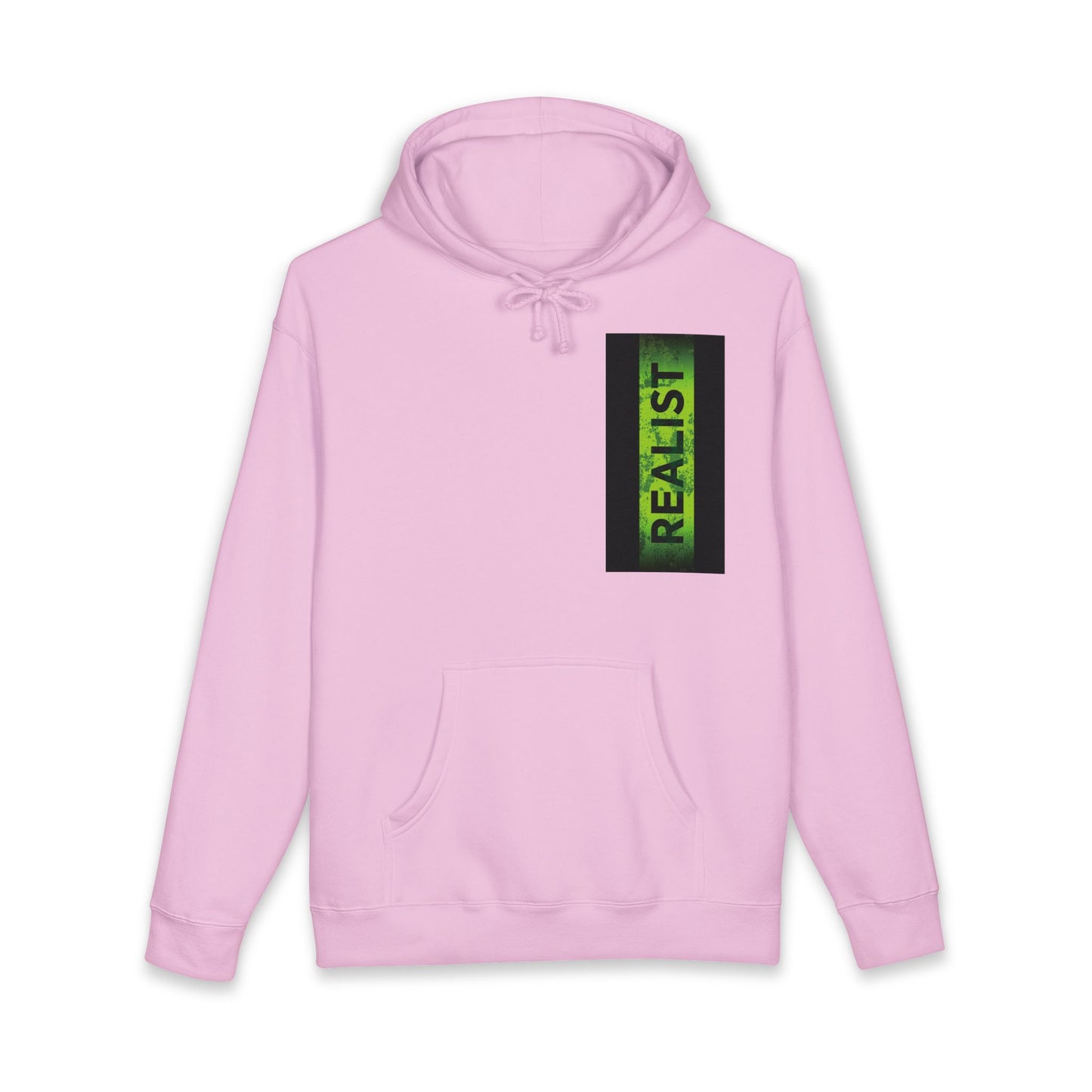 Realist Ghost Hoodie — Neon Yellow Graphic Pullover