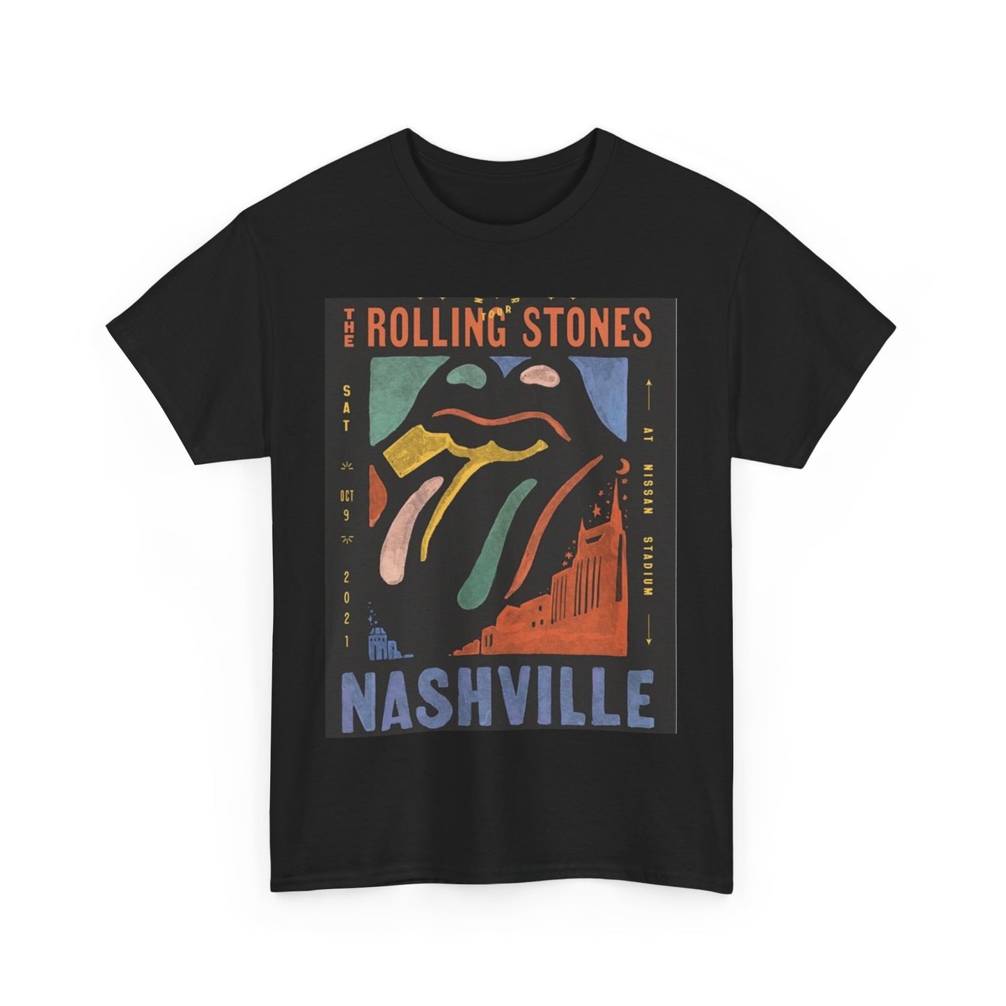 Retro Rolling Stones Nashville Tee, Vintage Band Shirt, Unisex Cotton T-Shirt, Music Lover Gift, Concert Attire, Festival Wear