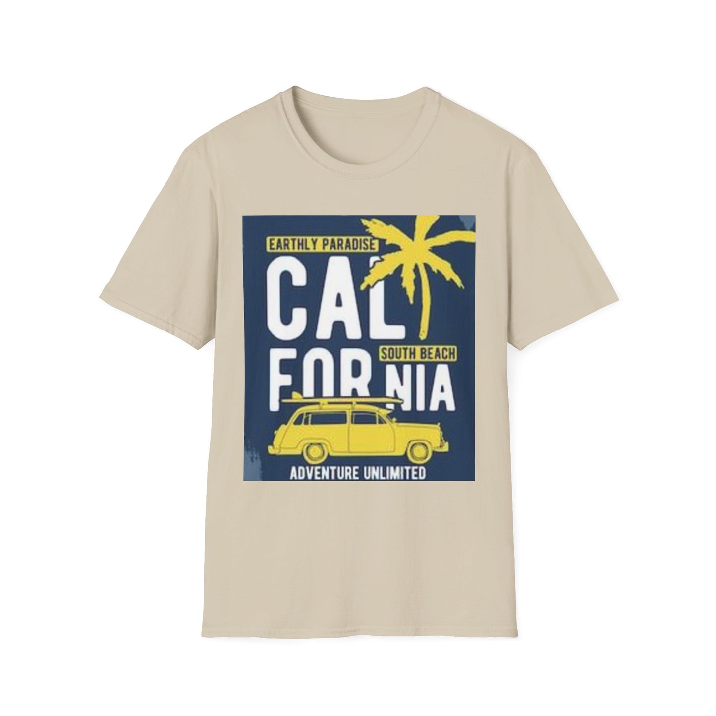 California Adventure Softstyle Tee, Unisex T-Shirt for Beach Lovers, Vacation Apparel, Summer Style, Travel Gift, Casual Wear